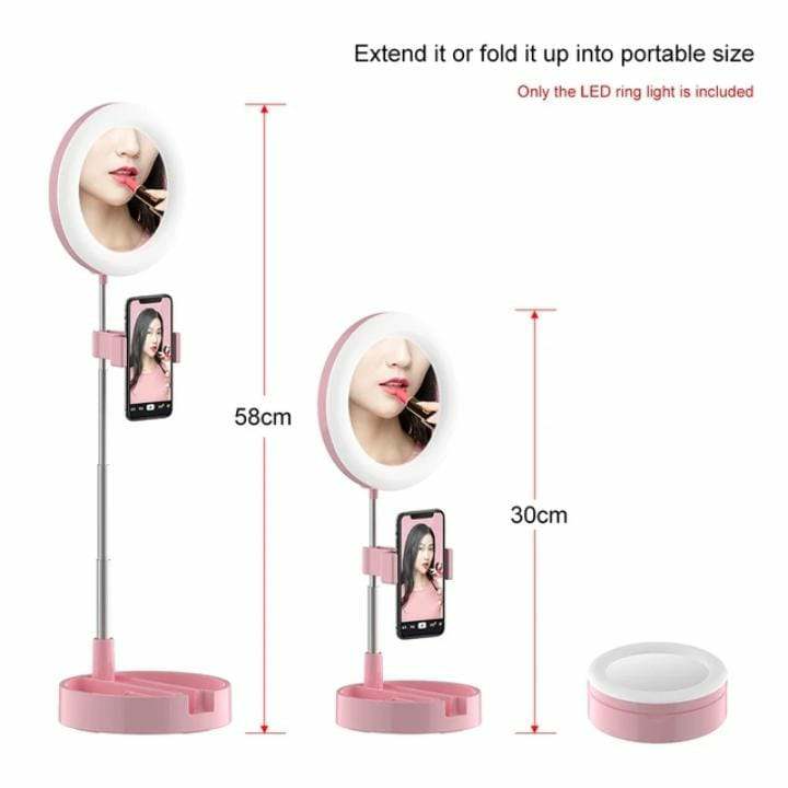 Aro Led espejo y Soporte de Celular